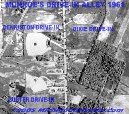 Denniston Drive-In Theatre - ACTUAL 1960S DRIVE-IN ALLEY AERIAL 5-28-61